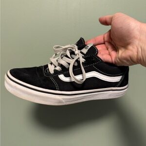 Vans Kids Classic Black and White Sneakers